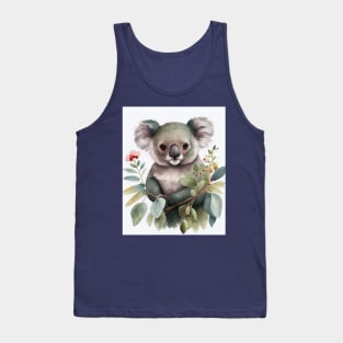 Adorable Watercolor Koala - Unique Wildlife Art by Abart by AlexST Tank Top